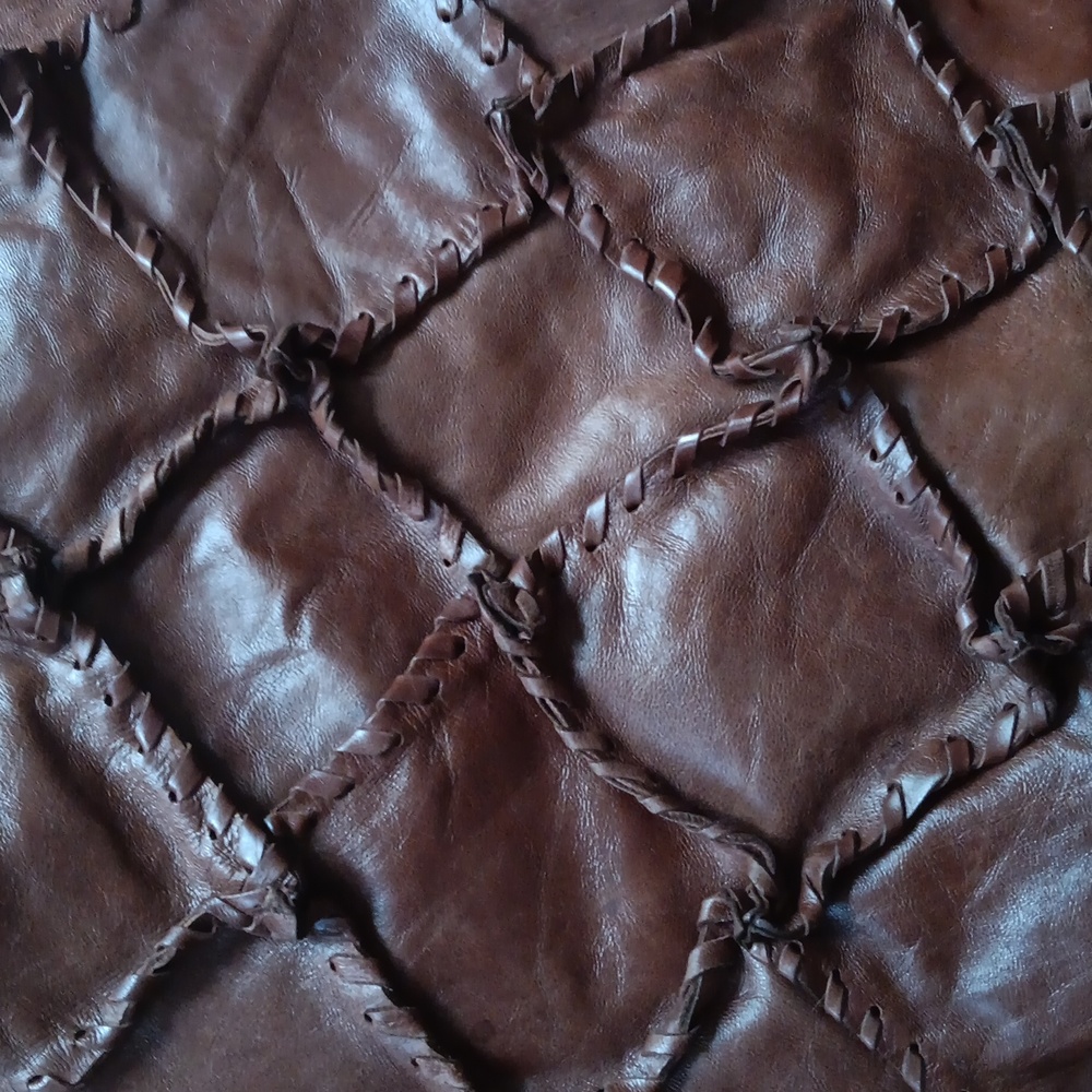 Brown Boho Patchwork Leather Shoulder Bag - image 3